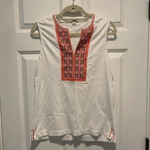 JCrew medium embroidered top